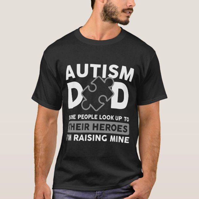 Autism Pappa Autism Awareness Puzzle Biet Autistic T Shirt (Framsida)