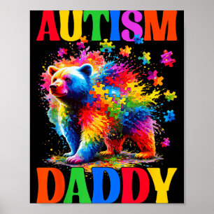 Autism pappa autism medvetenhet dag björn pussel poster