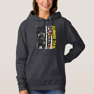 Autism Pappa Björn Flagga Medvetenhet T-Shirt Desi