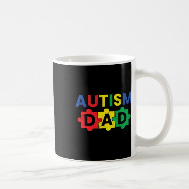 Autism Pappa Fathering Autism Support Awareness Mo Kaffemugg (Höger)
