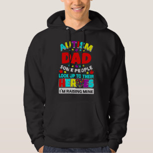 Autism Pappa folk vaknar upp sina hjältar Stigning Hoodie