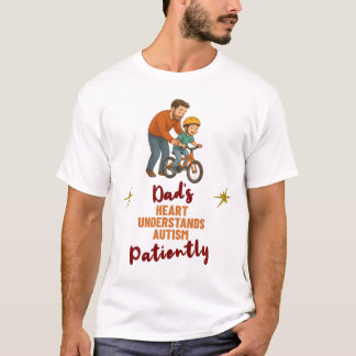 Autism Pappa Hjärta Förstår Tåligt Present T Shirt