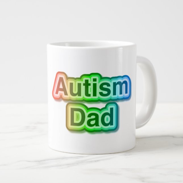 Autism Pappa Jumbo-gåva mugg Jumbo Mugg (Framsida höger)