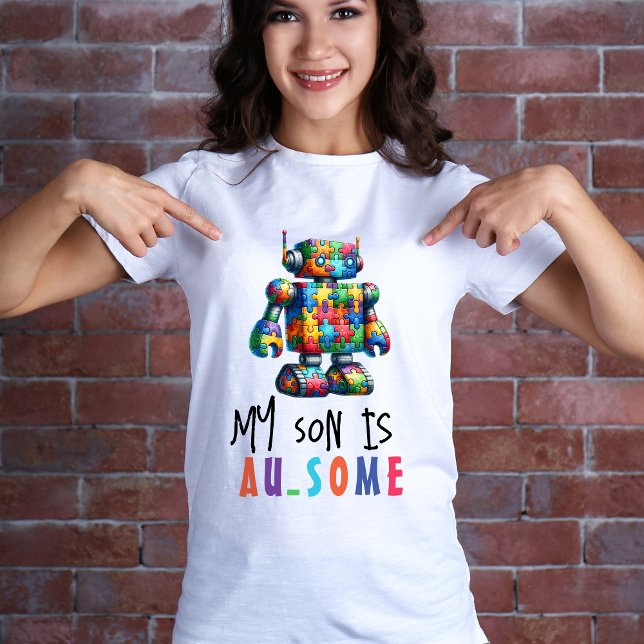 Autism Pappa / Mamma | Autistisk son T Shirt (Skapare uppladdad)