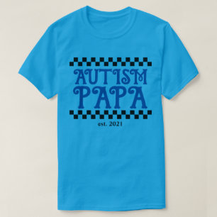 autism pappa med anpassningsbar fastställd år t shirt