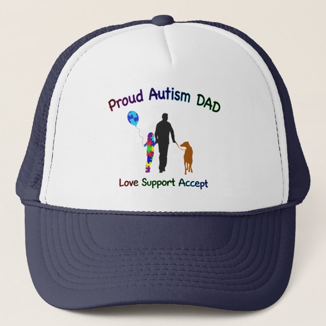 Autism Pappa med Hund Keps (Framsida)