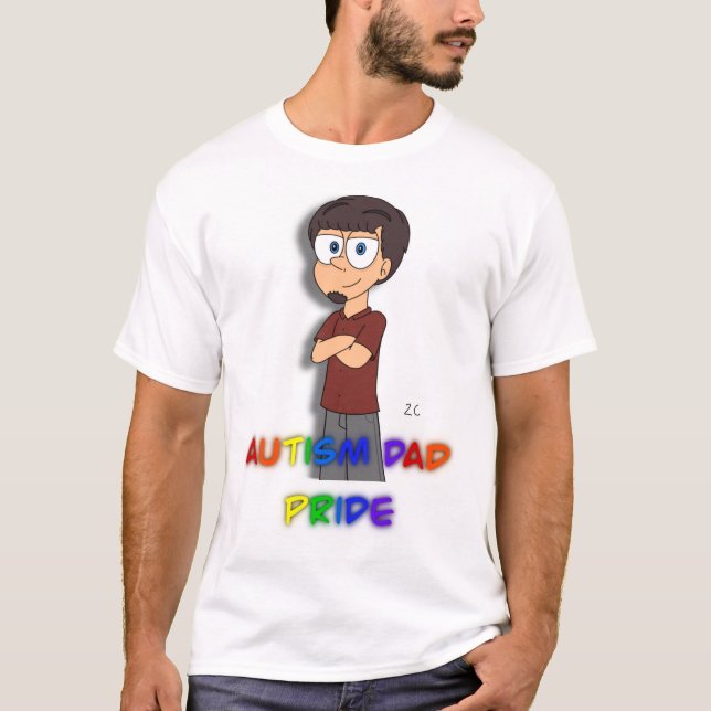 Autism Pappa Stolthet T-shirt (Framsida)