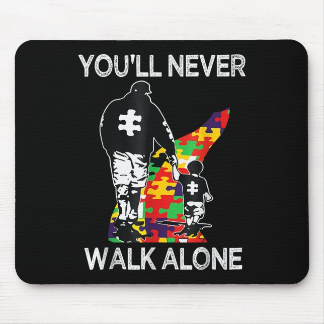 Autism Pappa Support Ensam Puzzle Youll Walk Musmatta (Framsidan)