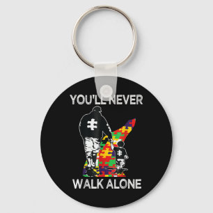 Autism Pappa Support Ensam Puzzle Youll Walk Nyckelring