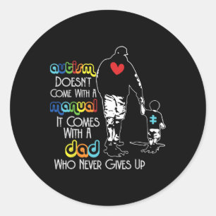 Autism Pappa Ups Awareness Pappa inspirati Runt Klistermärke