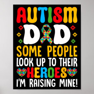 Autism Pappa vissa människor vaknar upp ur sina hj Poster