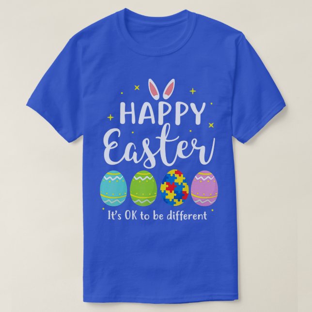 Autism Påskägg Bunny Puzzle Awareness Kids Gif T Shirt (Design framsida)