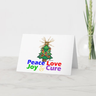 Autism Peace Kärlek Joy Cure Helgkort