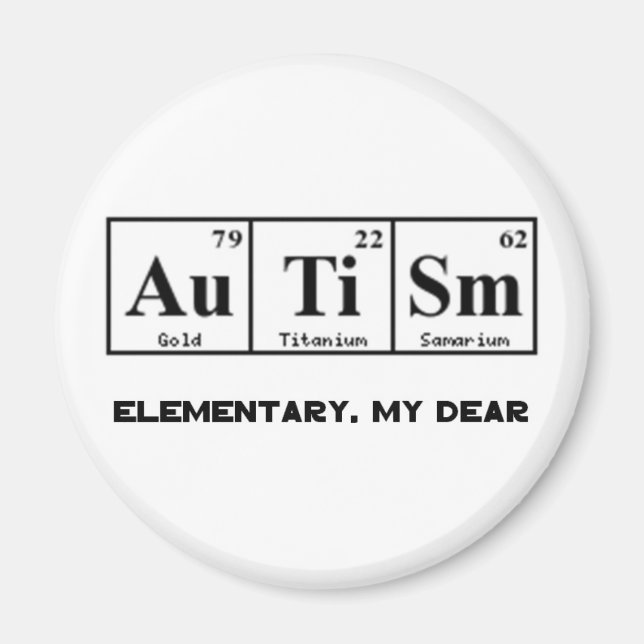 Autism, Periodic Bord Inslag och Sherlock Holmes Magnet (Framsidan)