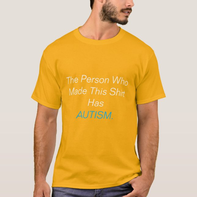 AUTISM-personen - Gult Tee (Framsida)