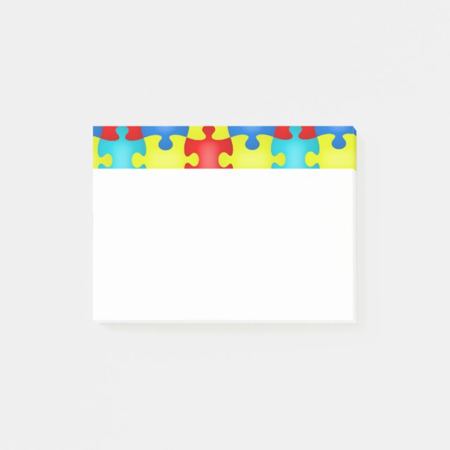 Autism postar det noterar klibbigt noterar post-it block (Framsida)
