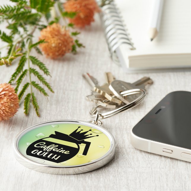 Autism - Premium Round Keychain Rund Silverfärgad Nyckelring (Sidan)