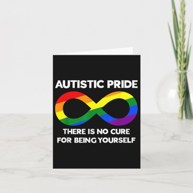 Autism Pride Awareness Rainbow Infinity S Kort (Framsida)