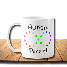 Autism Proud Neurodiversity Acceptance Rainbow Kaffemugg