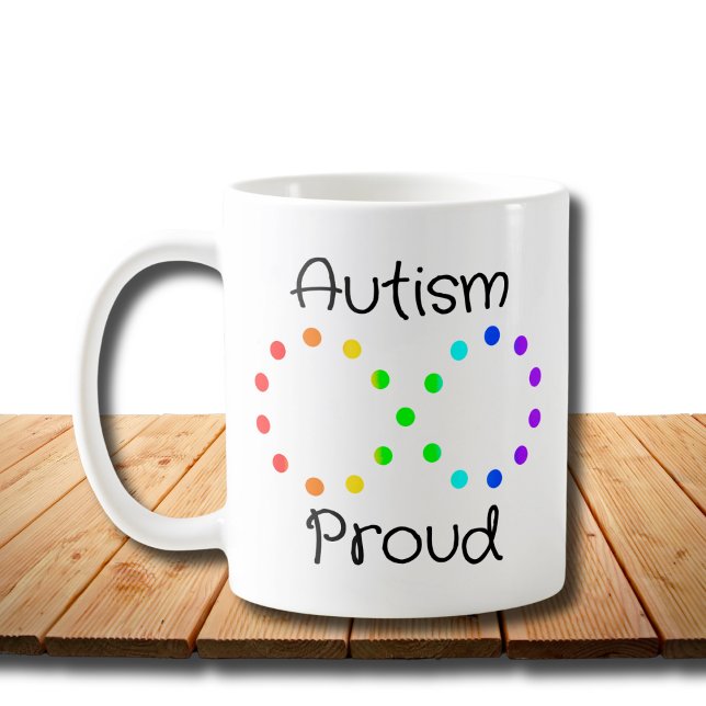 Autism Proud Neurodiversity Acceptance Rainbow Kaffemugg (Skapare uppladdad)