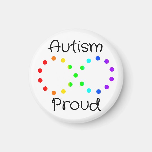 Autism Proud Neurodiversity Acceptance Rainbow Magnet (Framsidan)