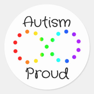 Autism Proud Neurodiversity Acceptance Rainbow Runt Klistermärke