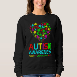 Autism Pussel Heart Kärlek accepterar autism T Shirt