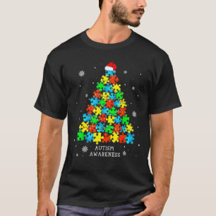 Autism Pussel Julgran Autism Medveten T Shirt