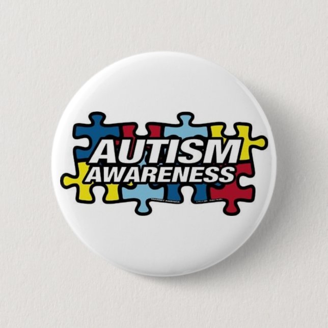 autism-pussel-magnet knapp (Framsida)