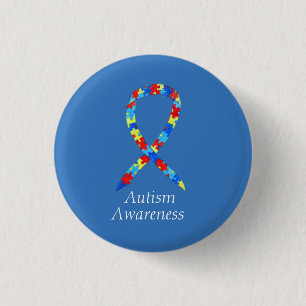 Autism Puzzle Awareness Ribbon Anpassningsbar Stif Knapp