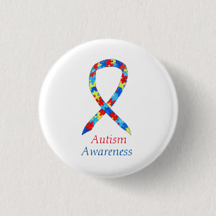 Autism Puzzle Awareness Ribbon Anpassningsbar Stif Knapp