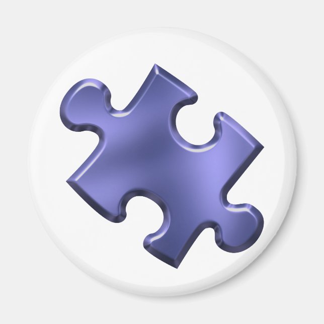 Autism Puzzle Biet Blue Magnet (Framsidan)