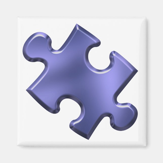 Autism Puzzle Biet Blue Magnet (Framsidan)