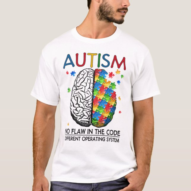 Autism Puzzle Biet ger Autism Cites-medvetenhet T Shirt (Framsida)