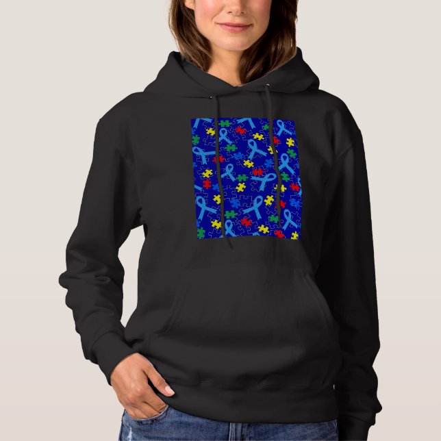 Autism Puzzle Biet Ribbon T Shirt (Framsida)