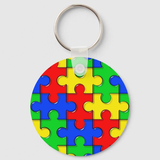 Autism Puzzle Nyckelring (Framsida)