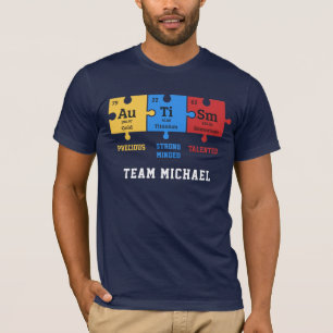 Autism Puzzles Chemistry Geek Personlig Team T Shirt
