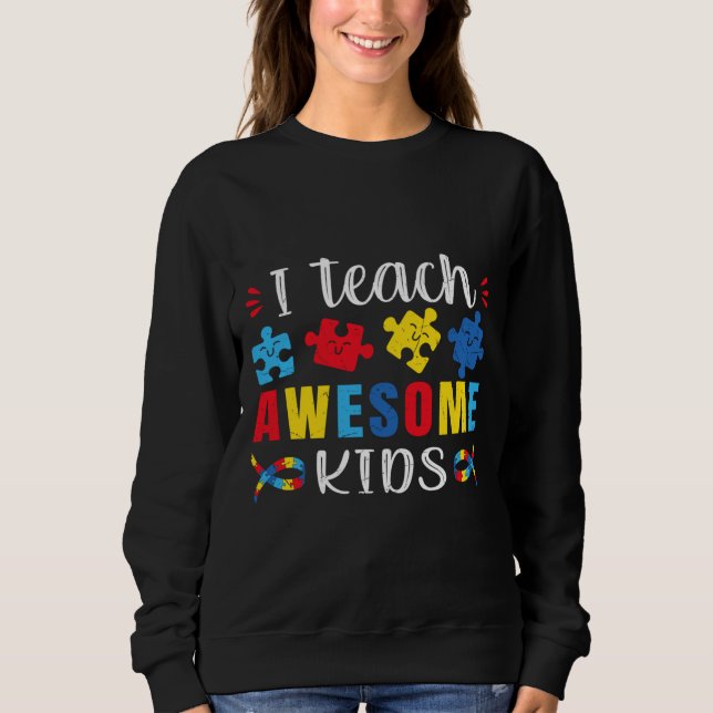Autism Quote I Teach Fantastisk Kids Autism Specie T Shirt (Framsida)