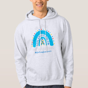 Autism Rainbow i april Bära Blue Autism Awaren Hoodie