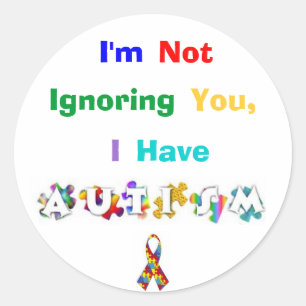 "Autism Rainbow" Sticker Lakan Runt Klistermärke