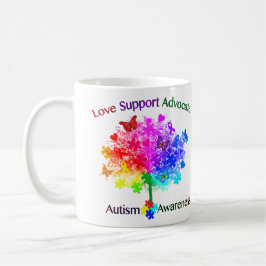 Autism Rainbow Träd Kaffemugg