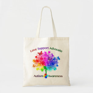 Autism Rainbow Träd Tygkasse