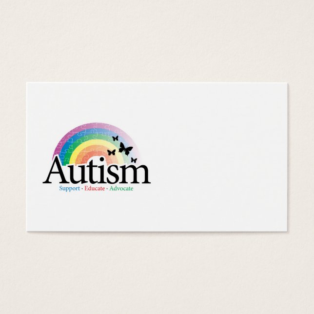 Autism Rainbow Visitkort (Framsidan)