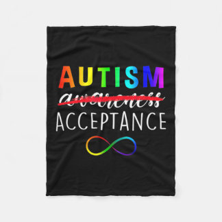 Autism Red i stället Acceptance Not Awareness Fleecefilt