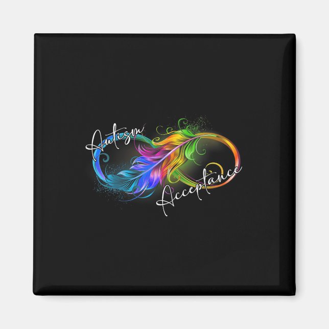 Autism Red i stället Ofinity Symbol Autistic Accep Magnet (Framsidan)