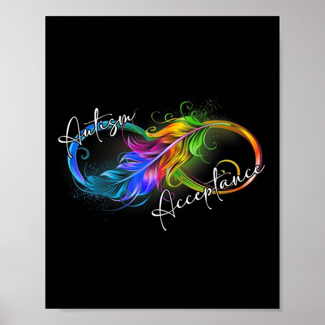 Autism Red i stället Ofinity Symbol Autistic Accep Poster (Framsidan)