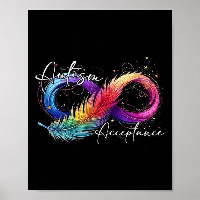 Autism Red i stället Ofinity Symbol Autistic Accep Poster (Framsidan)