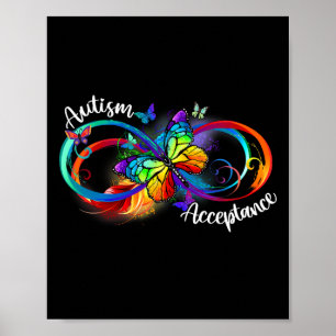 Autism Red i stället Ofinity Symbol Autistic Accep Poster