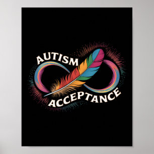 Autism Red i stället Ofinity Symbol Autistic Accep Poster