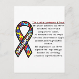 Autism Ribbon betyder Vykort